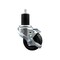 Service Caster 3'' SS Phenolic Swivel 1-3/4'' Expanding Stem Caster with Brake SCC-SSEX20S314-PHS-TLB-134 - alternate 1